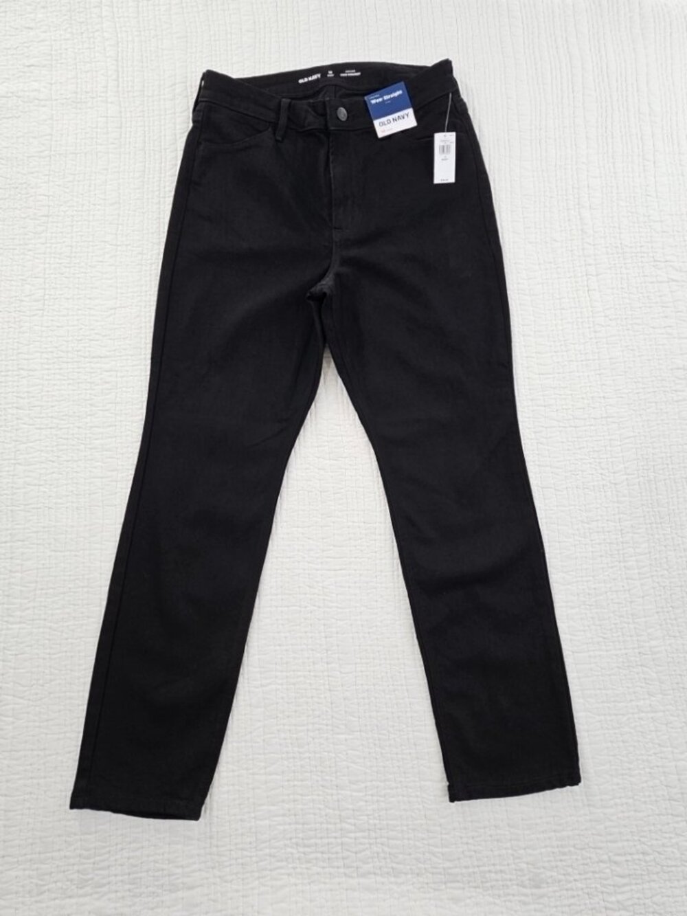 Old Navy Jeans Women's 10 Short (30x27) Black Wow Straight New High-Rise‎ NWT